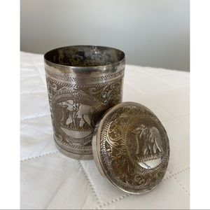Vintage elephant container